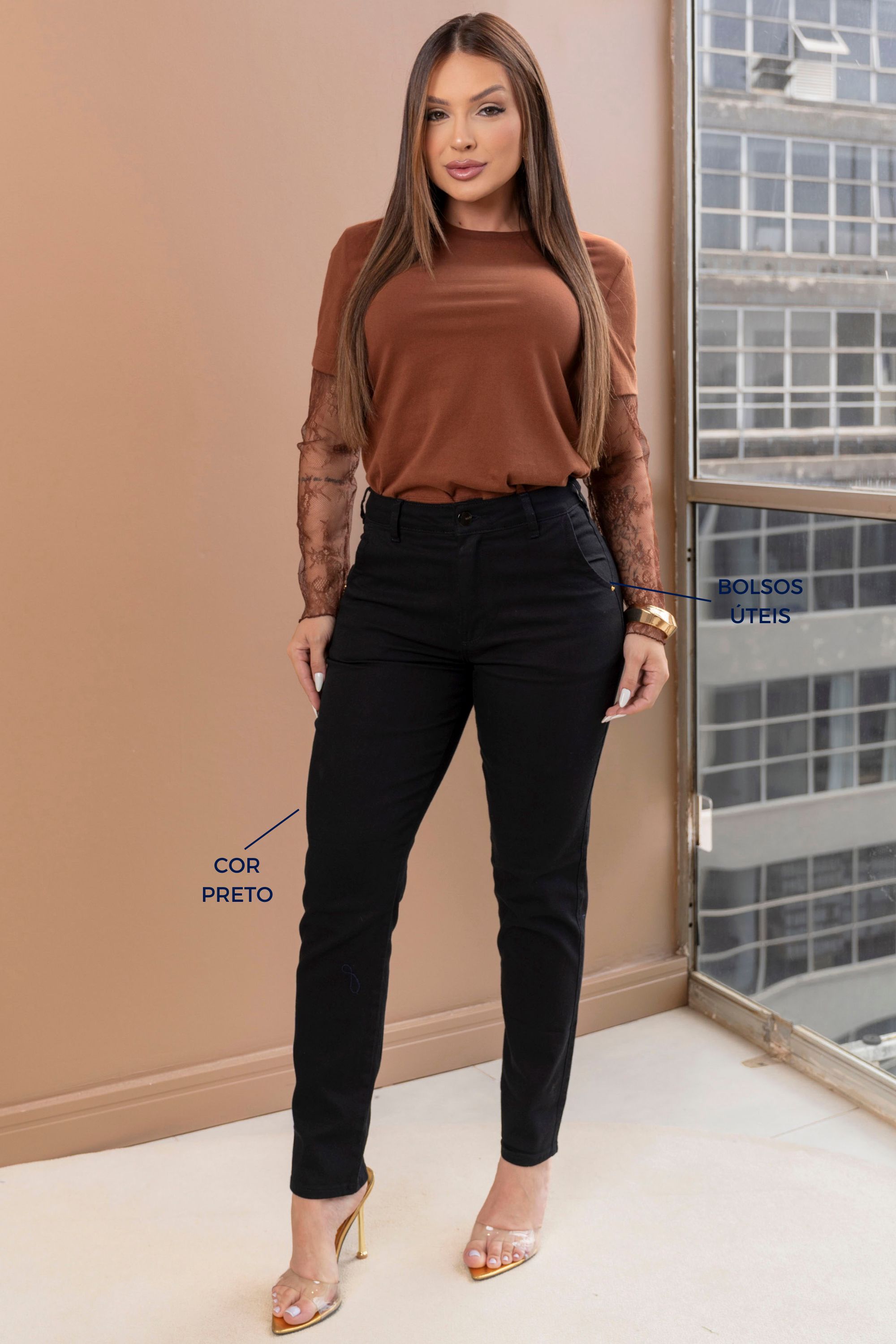 Calça Feminina Mom: Conforto e praticidade para o dia a dia.